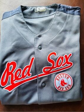 Genuine Merchandise Gray and Red Boston Red Sox Jersey